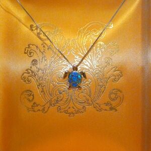 Blue Opal Sea Turtle Necklace